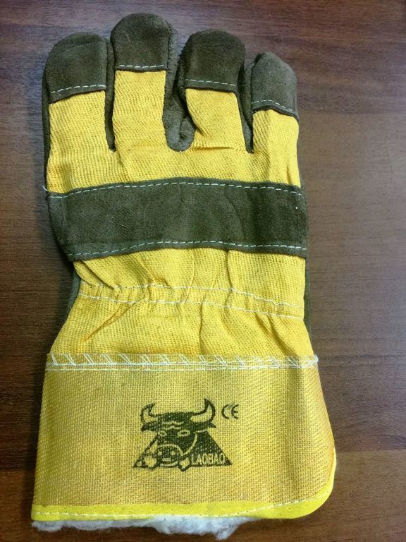 Перчатки "Ангара", спилковые комбинированные, утепленные