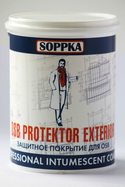 Защитный состав для OSB огне-био для наружных работ SOPPKA , 1 л