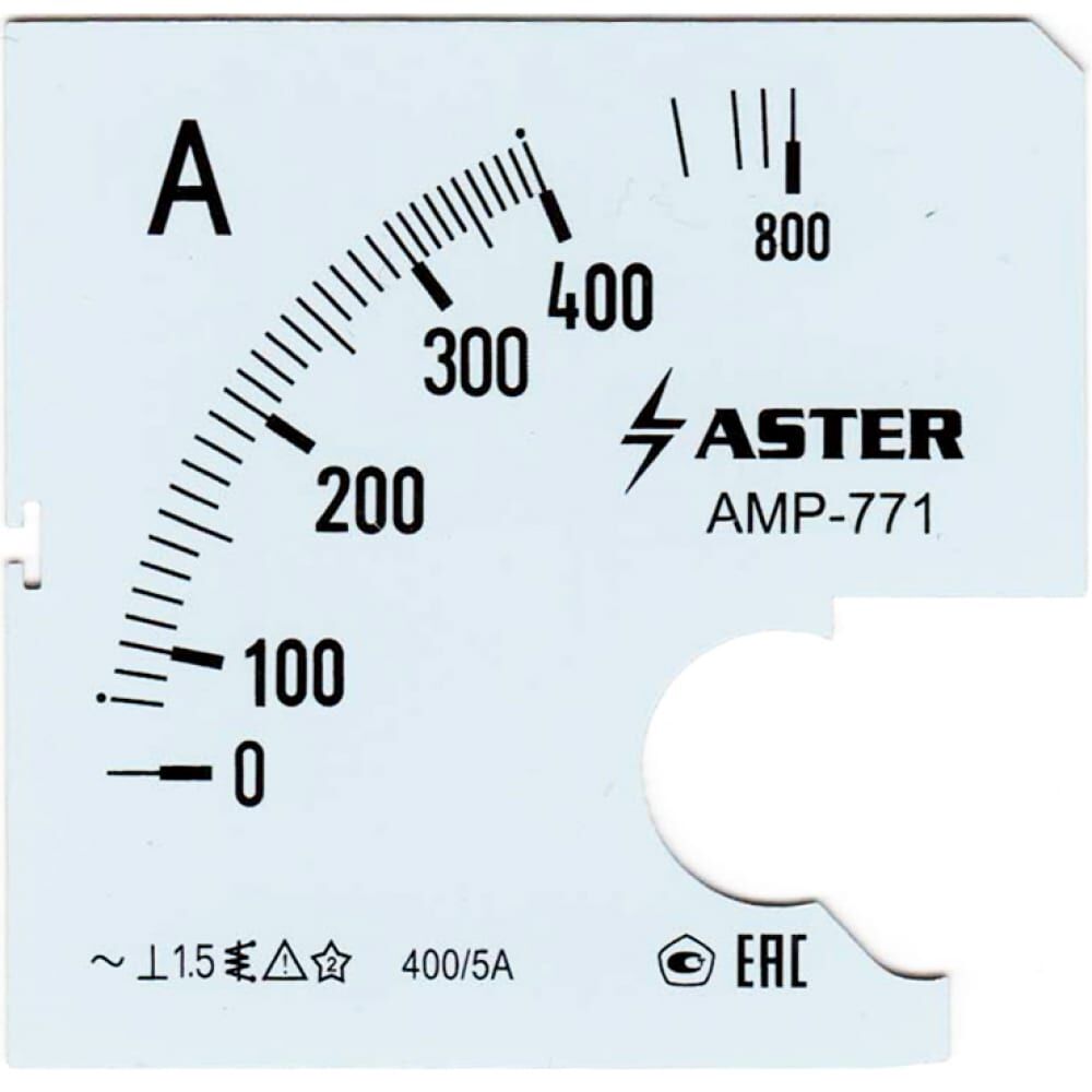 Шкала к амперметру AMP-771 ASTER SC771-400