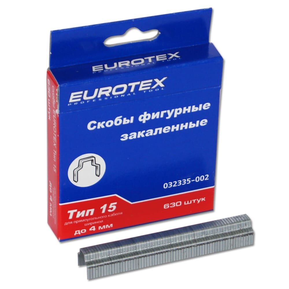 Фигурные скобы для прямоугольного кабеля шириной до 4 мм EUROTEX 032335-002