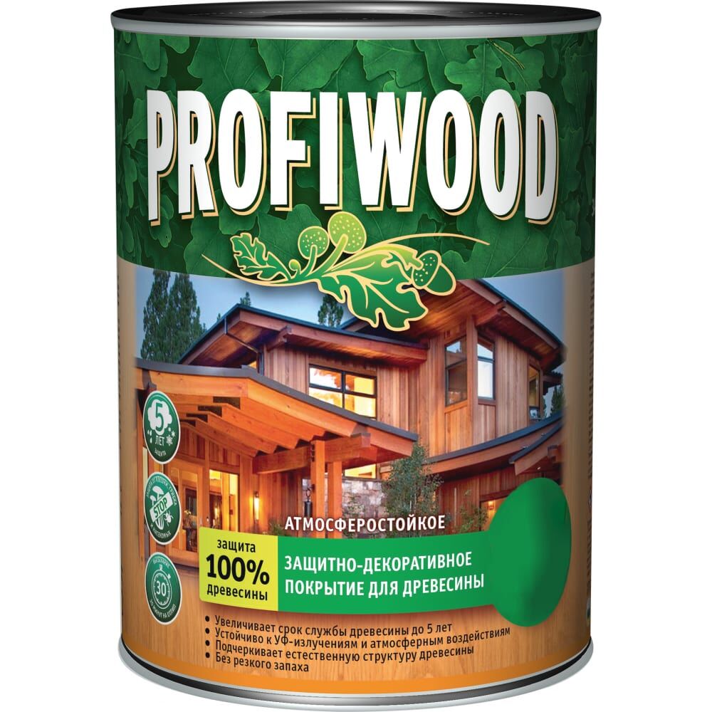 Защитно-декоративное покрытие для древесины Profiwood 72634