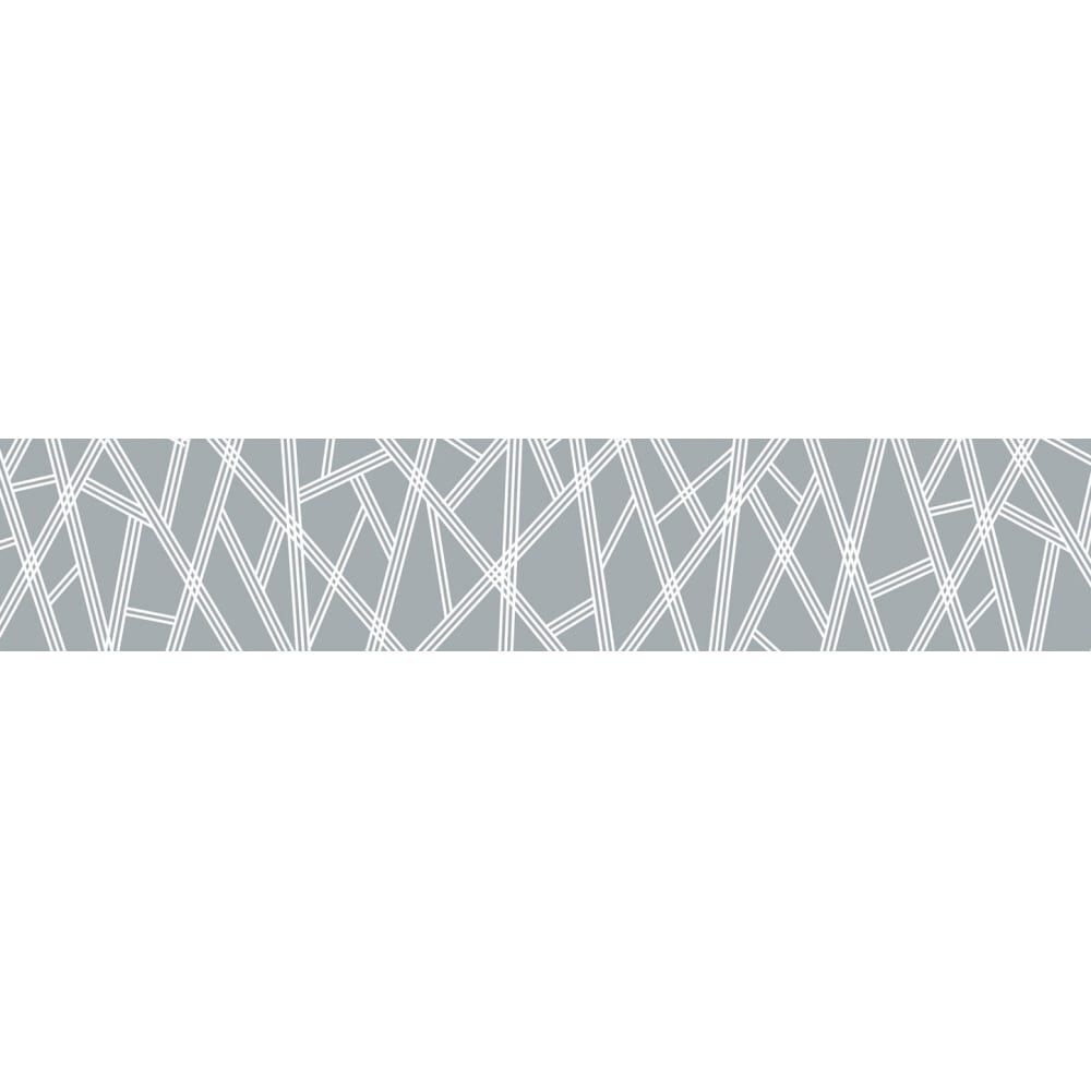 Кухонный фартук Студия фартуков Бело-серый геометричный узор