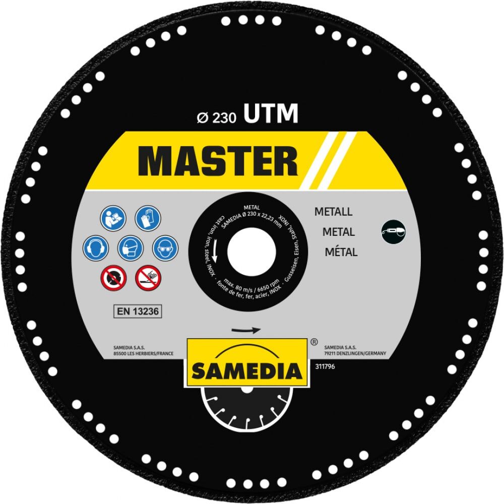Диск для резки металла SAMEDIA MASTER UTM