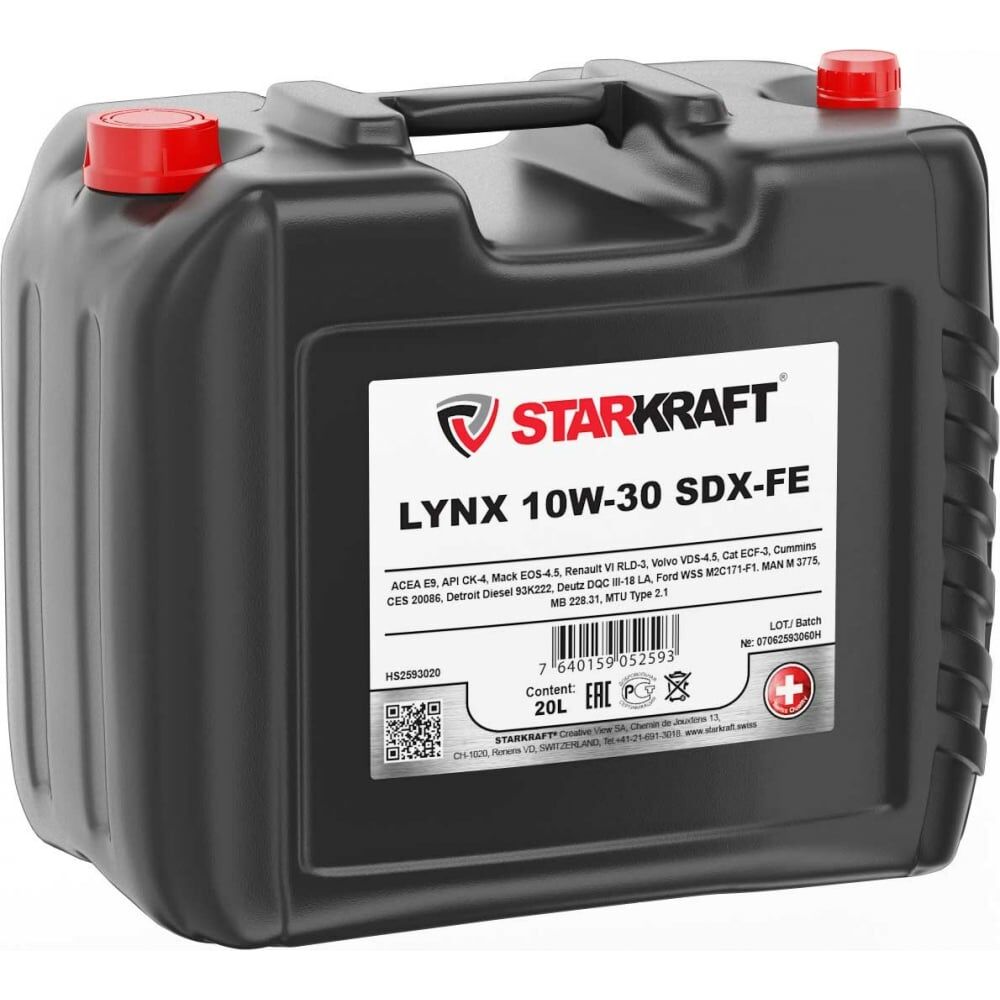 Полусинтетическое моторное масло STARKRAFT LYNX SDX-FE 10W-30