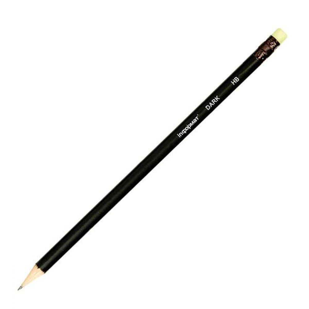 Заточенный круглый чернографитный карандаш INFORMAT DARK