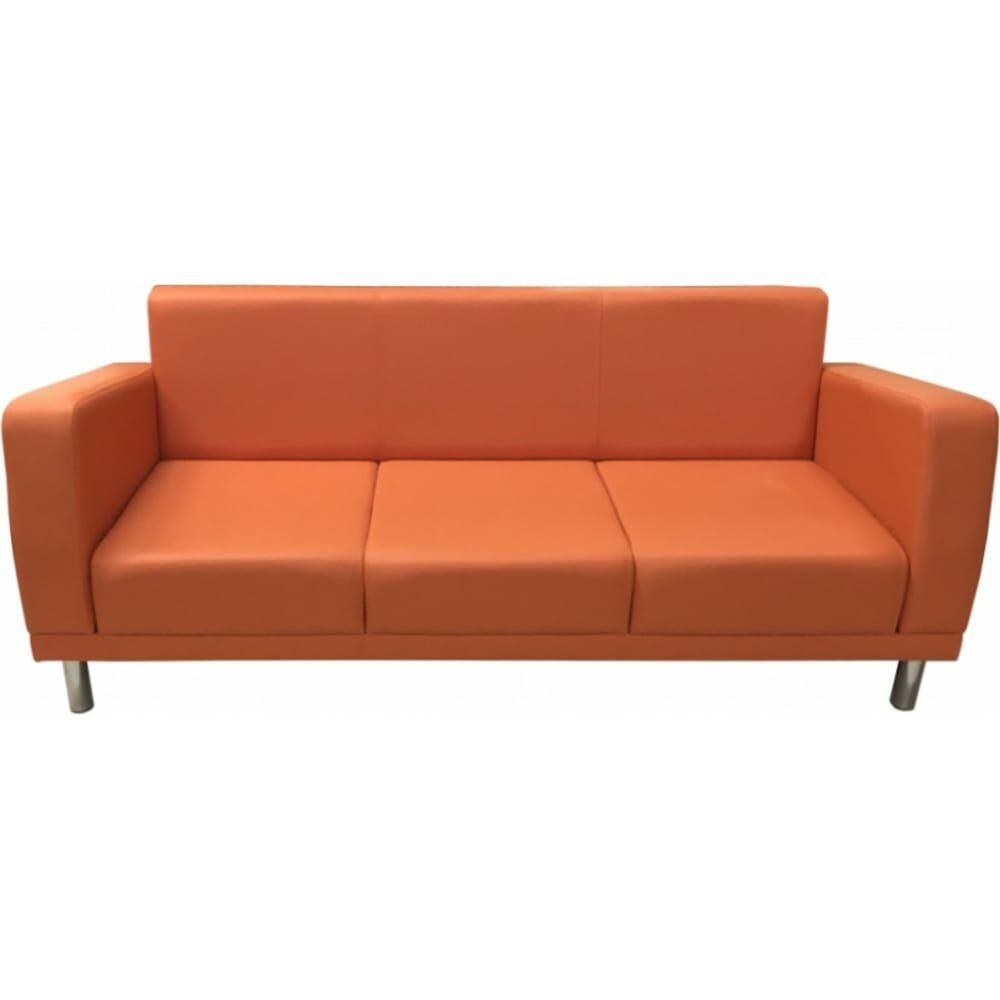 Трехместный диван Мягкий Офис оранжевый