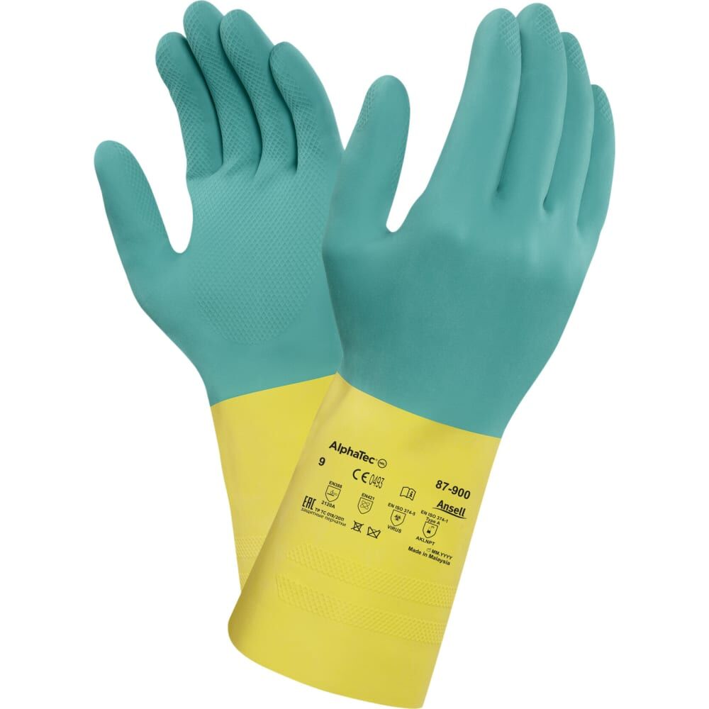 Химостойкие перчатки Ansell AlphaTecBi-Colour