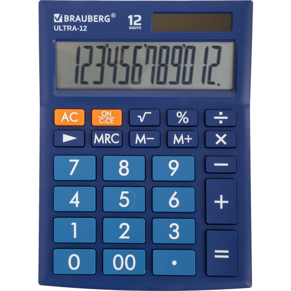Настольный калькулятор BRAUBERG ULTRA-12-BU
