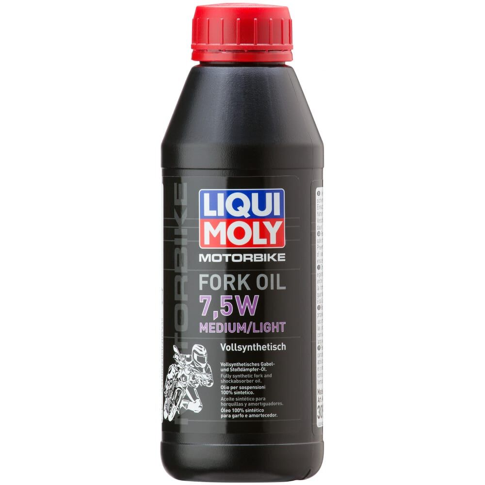 Синтетическое масло для вилок и амортизаторов LIQUI MOLY Motorbike Fork Oil Medium/Light 7,5W