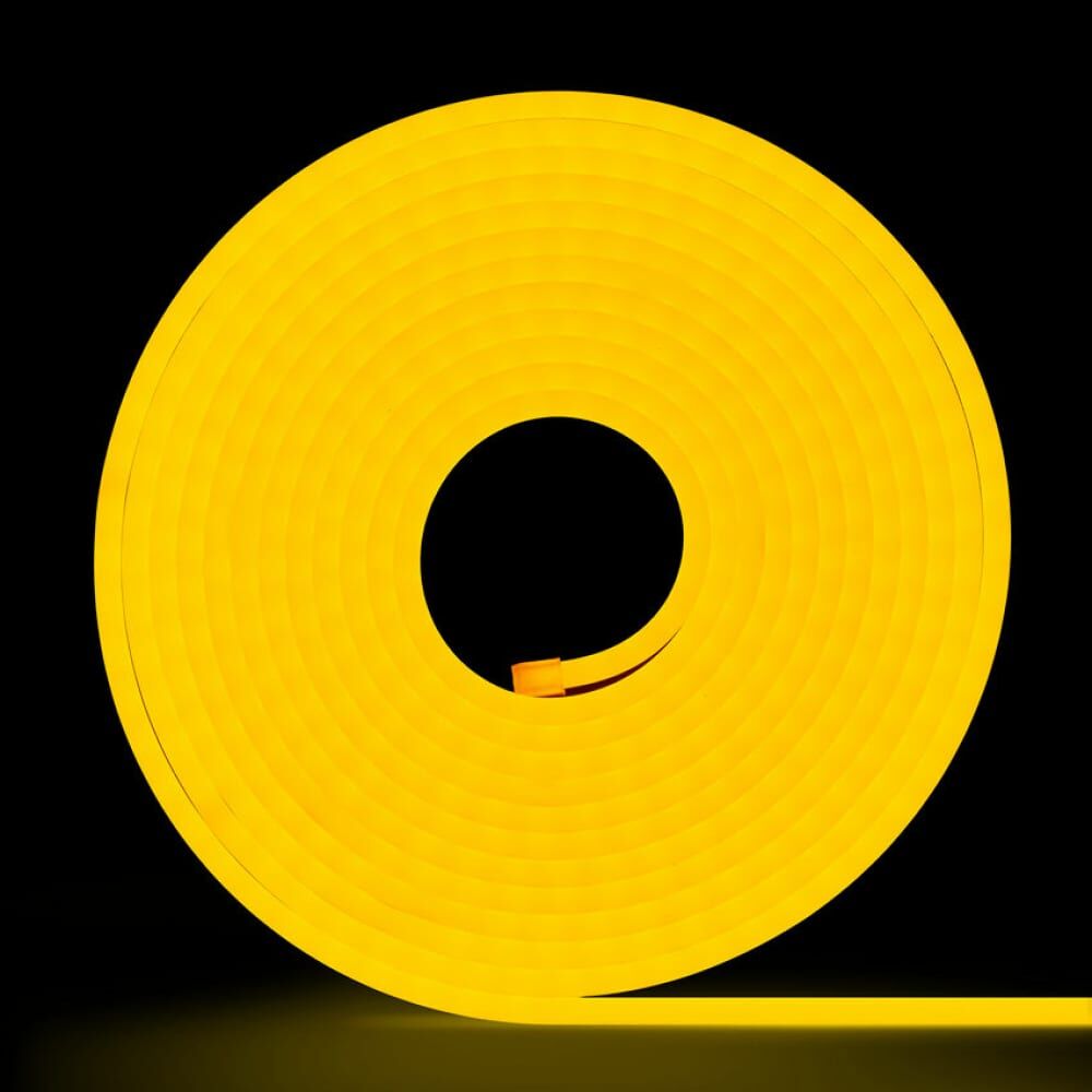 Неоновая светодиодная лента MAKSILED ML-NF-PR-6mm-L50-Golden Yellow