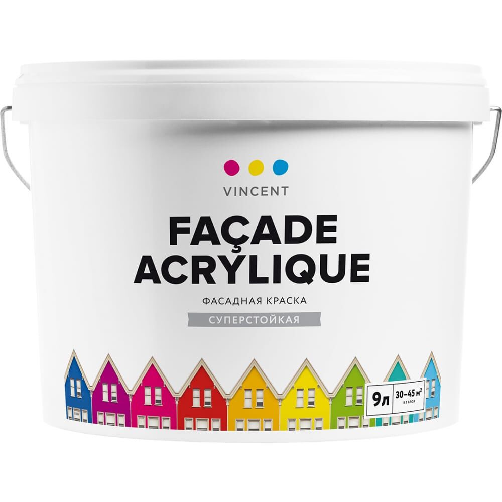 Фасадная суперстойкая краска Vincent FACADE ACRYLIQUE F 2