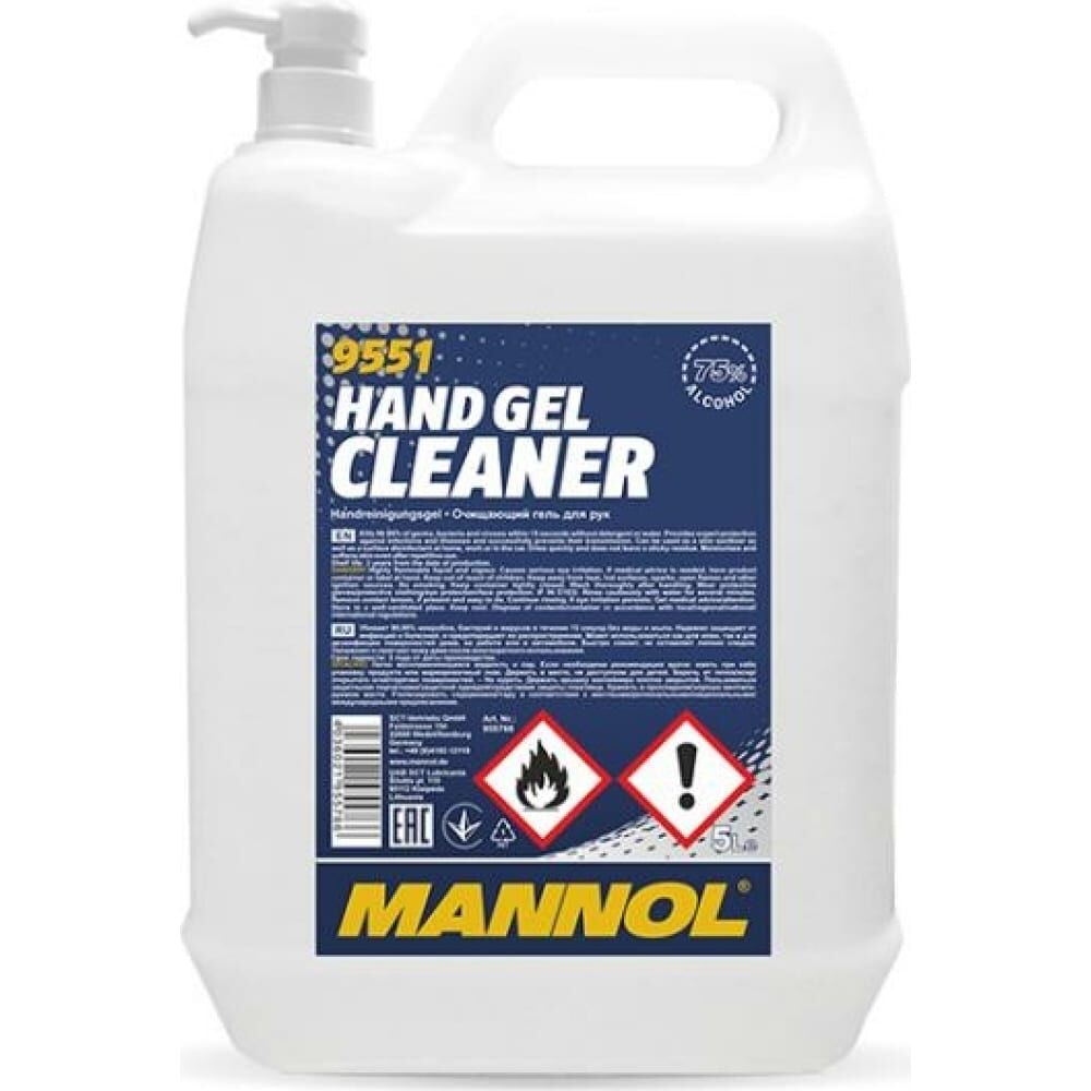 Гель для очистки рук MANNOL HAND GEL CLEANER