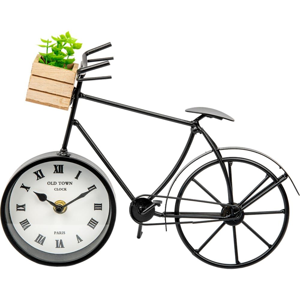 Часы Вещицы велосипед с суккулентом