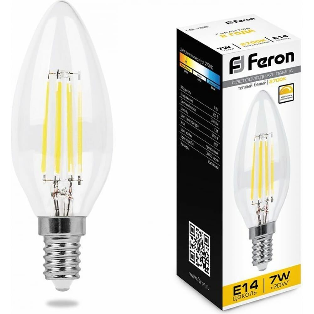 Светодиодная лампа FERON LB-166 7W 230V E14 2700K