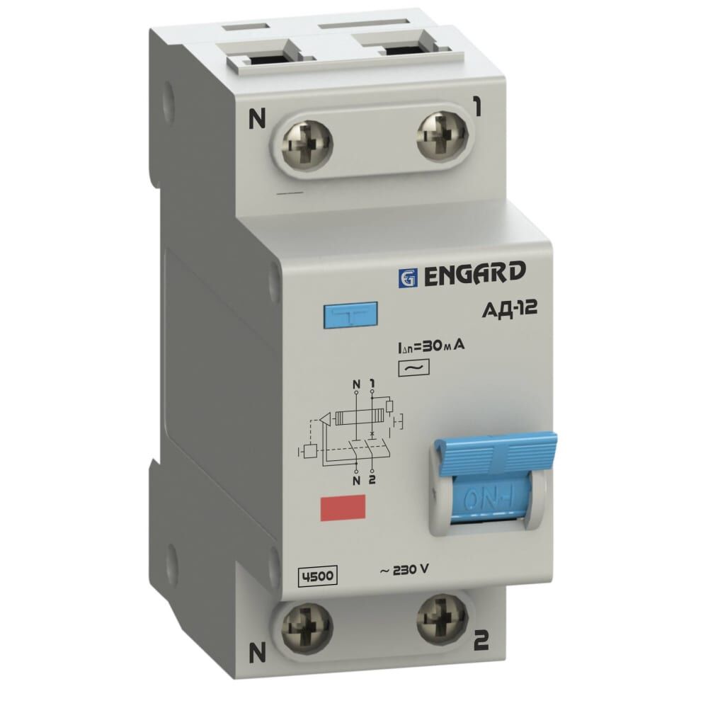 Электронный автоматический выключатель дифференциального тока Engard АД12