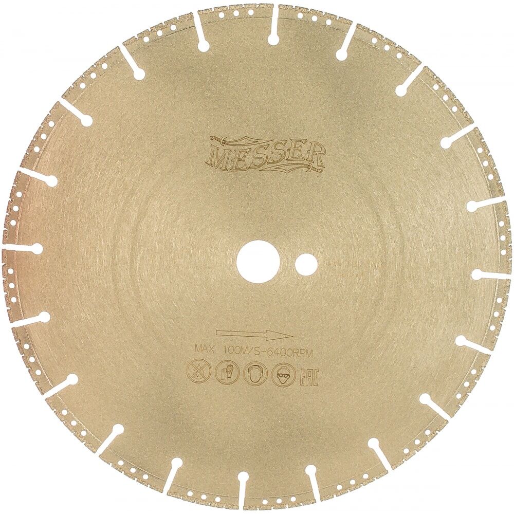 Алмазный диск F/M, возможностью сухой резки MESSER 302D-3.1T-3W-25.4 Д.О.