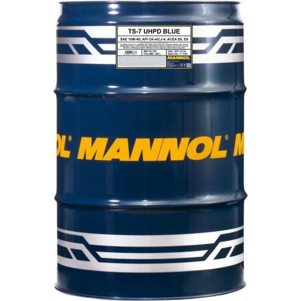 Синтетическое моторное масло MANNOL TS-7 BLUE UHPD 10W40
