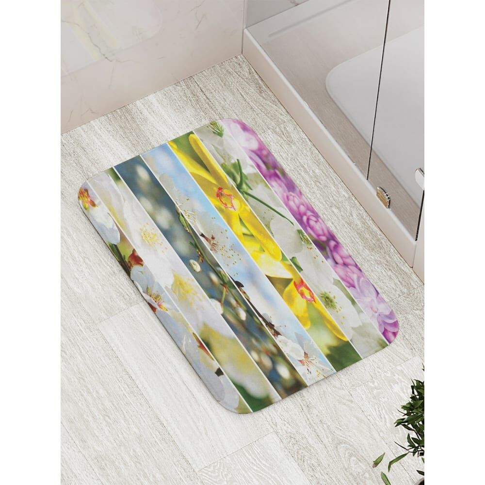 Противоскользящий коврик для ванной, сауны, бассейна JOYARTY Цветочные параллели
