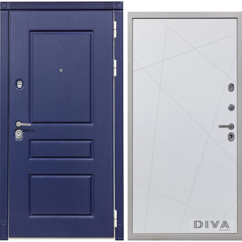 Входная правая дверь DIVA Д11 Белый Софт