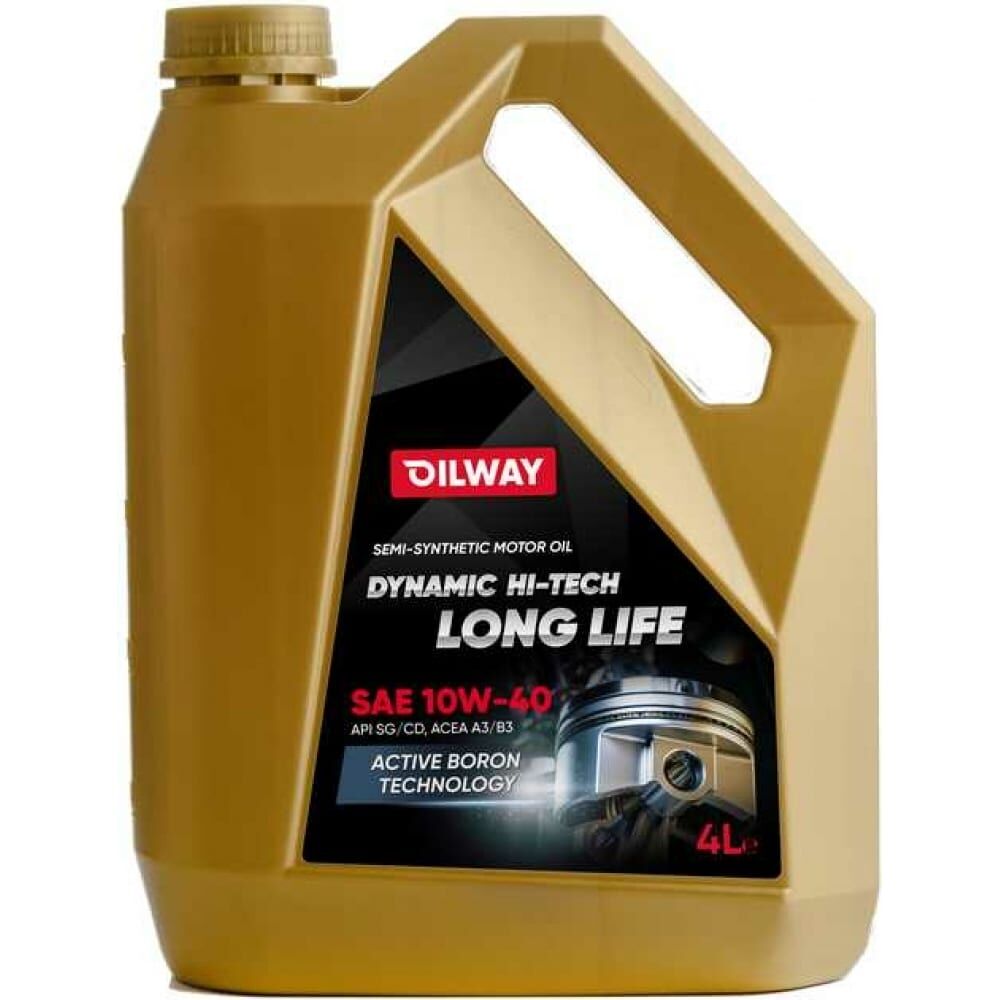 Полусинтетическое моторное масло OILWAY Dynamic Hi-Tech Long life 10W-40, API SG/CD