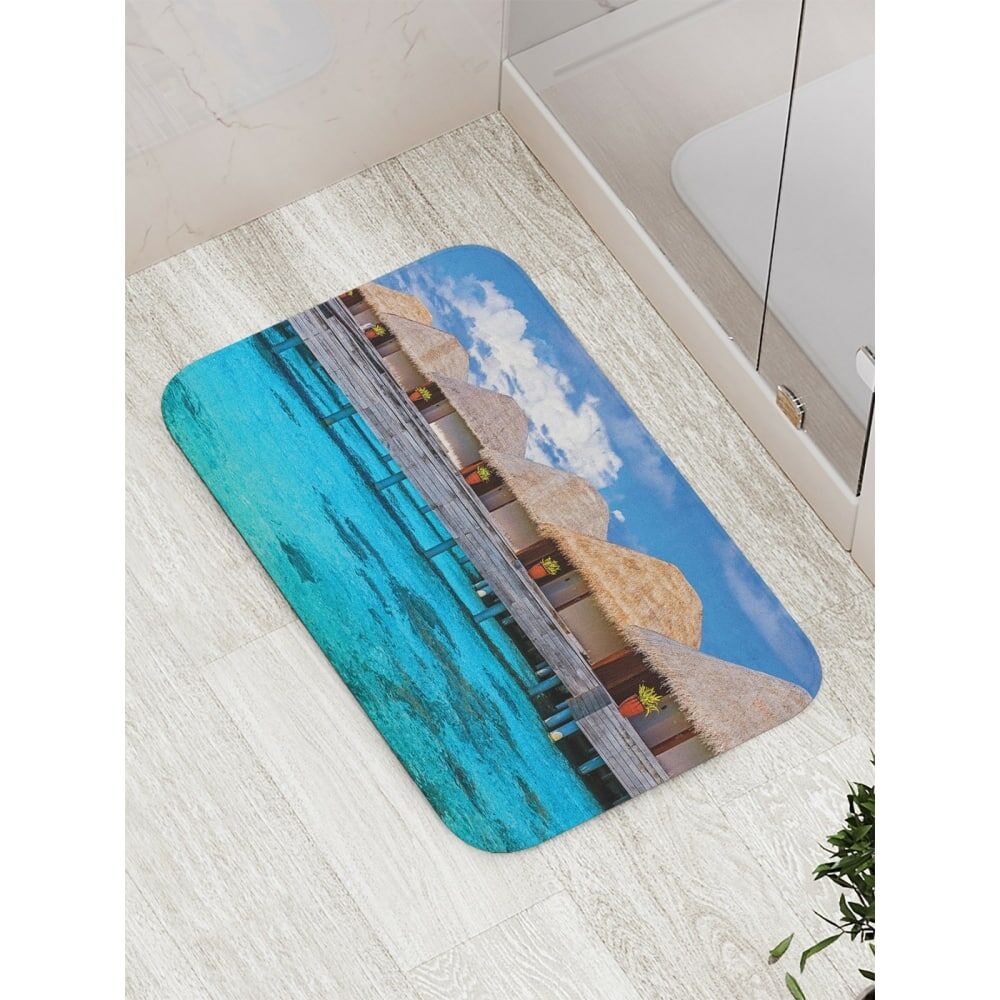 Противоскользящий коврик для ванной, сауны, бассейна JOYARTY Пляжные кабинки