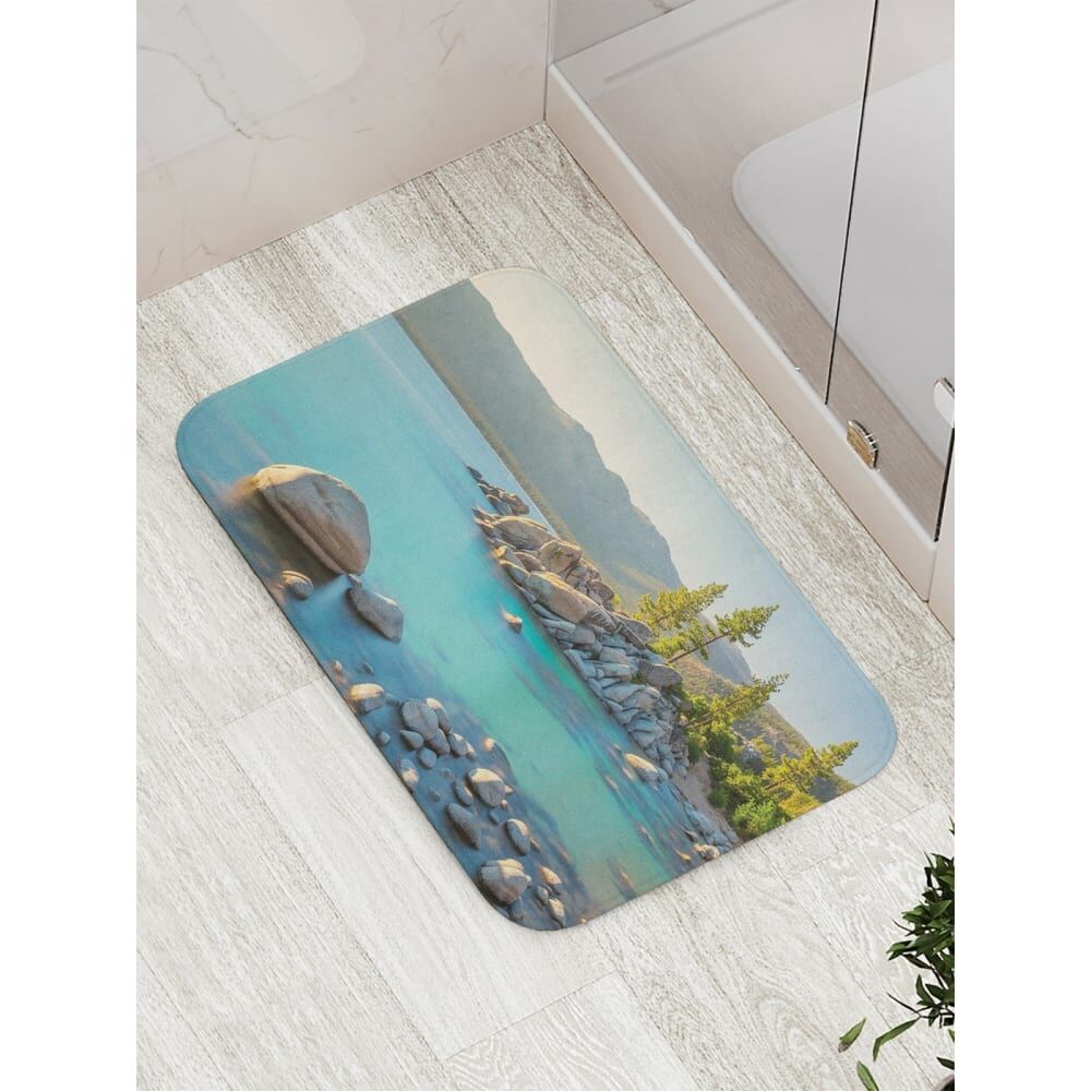 Противоскользящий коврик для ванной, сауны, бассейна JOYARTY Каменное мелководье