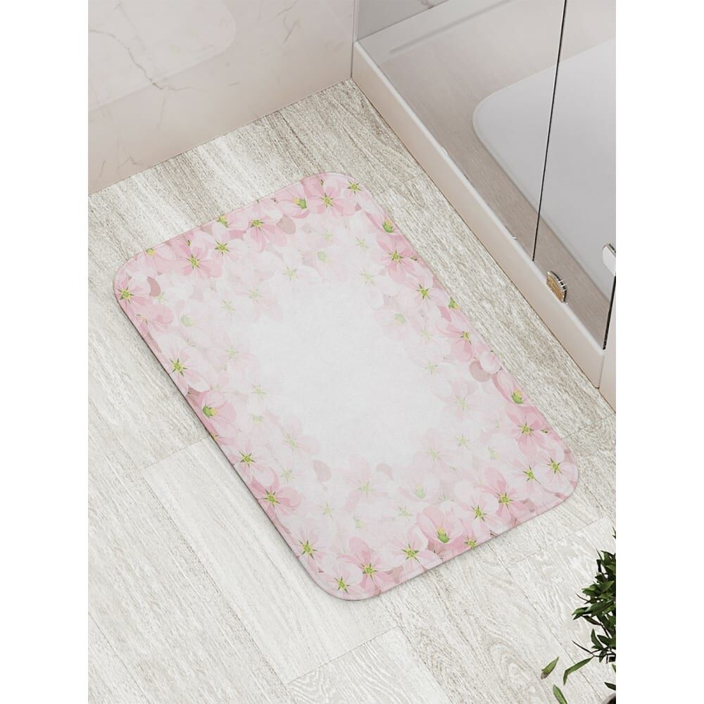 Противоскользящий коврик для ванной, сауны, бассейна JOYARTY Розовые цветы