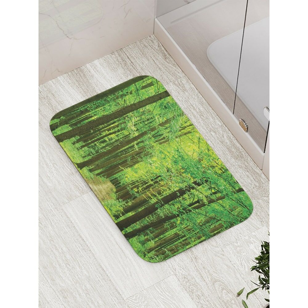 Противоскользящий коврик для ванной, сауны, бассейна JOYARTY Зеленая тропа