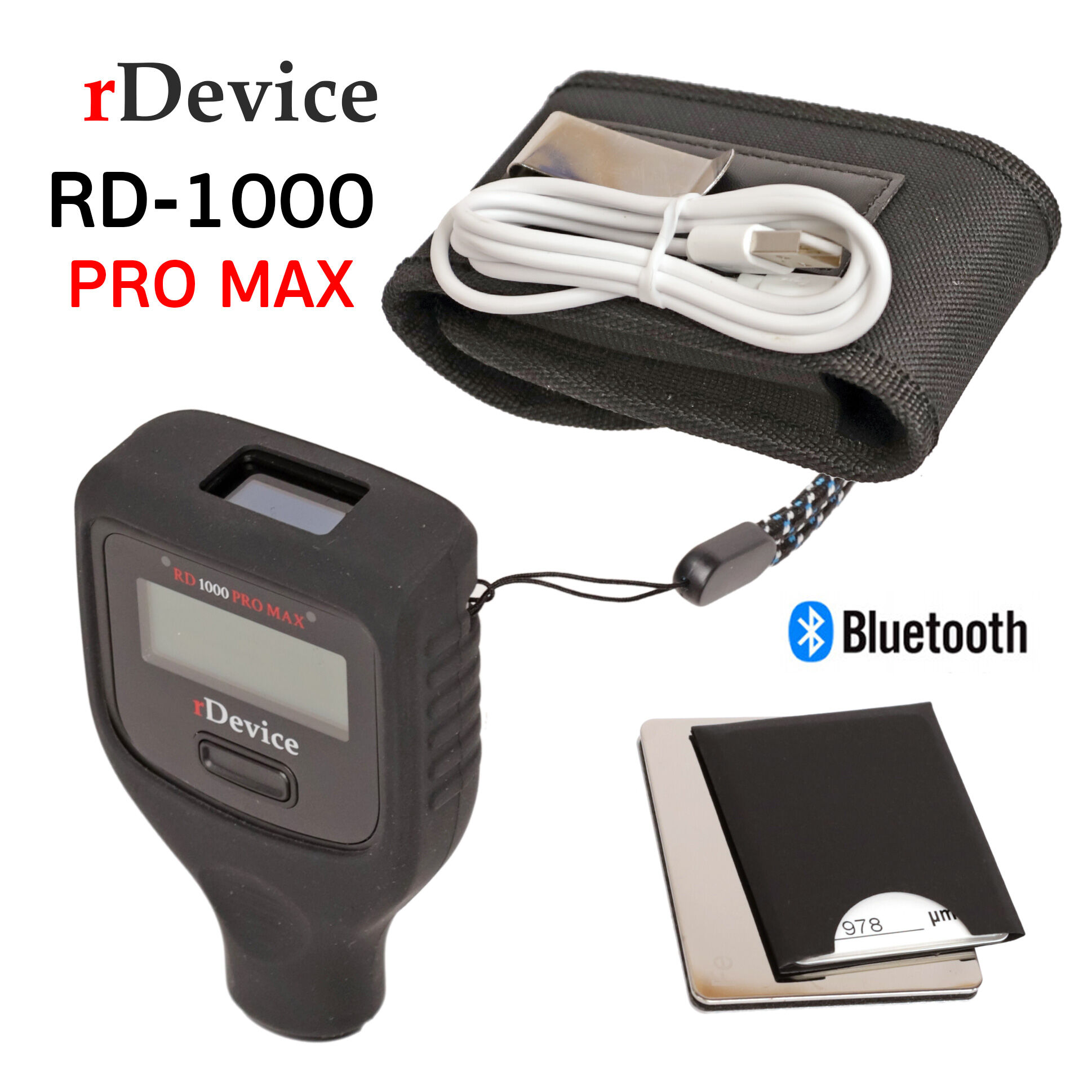 Толщиномер rDevice RD-1000 Pro MAX (max 5мм; bluetooth; цинк; 2 LCD; от -35°С до +50°С)