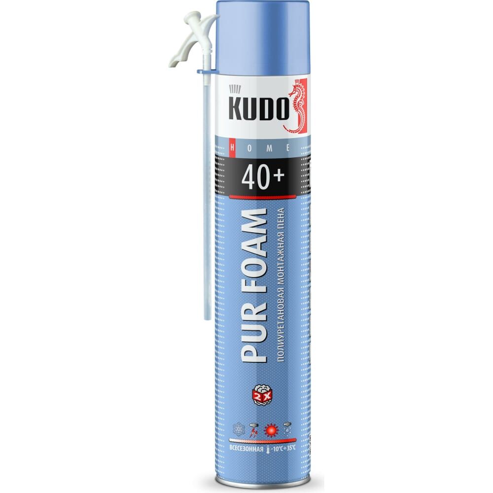 Всесезонная полиуретановая монтажная пена KUDO HOME 40+