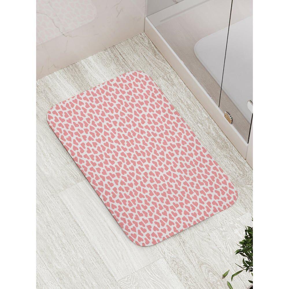 Противоскользящий коврик для ванной JOYARTY Pink heart