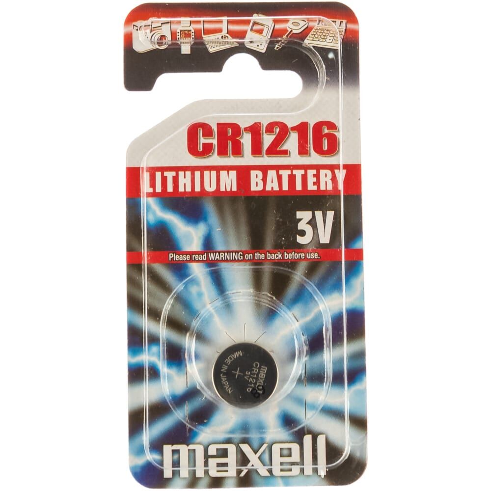 Литиевая батарейка Maxell CR1216 BL-1