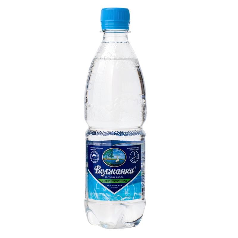 Вода питьевая Волжанка негазированная 0.5 л (12 штук в упаковке)