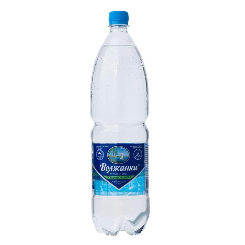 Вода питьевая Волжанка негазированная 1.5 л (6 штук в упаковке)