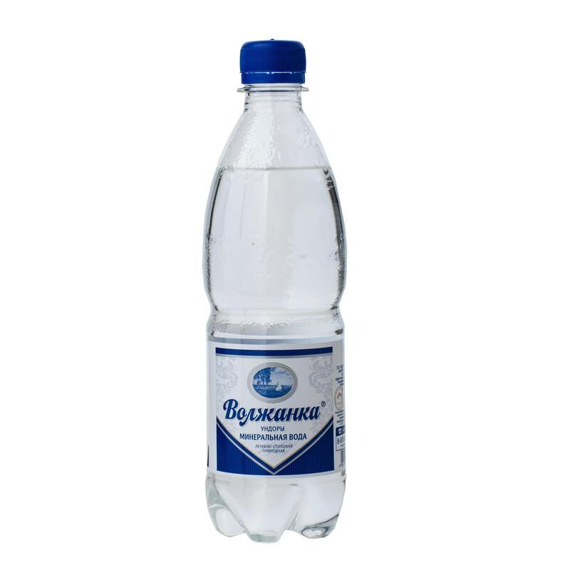 Вода минеральная Волжанка газированная 0.5 л (12 штук в упаковке)