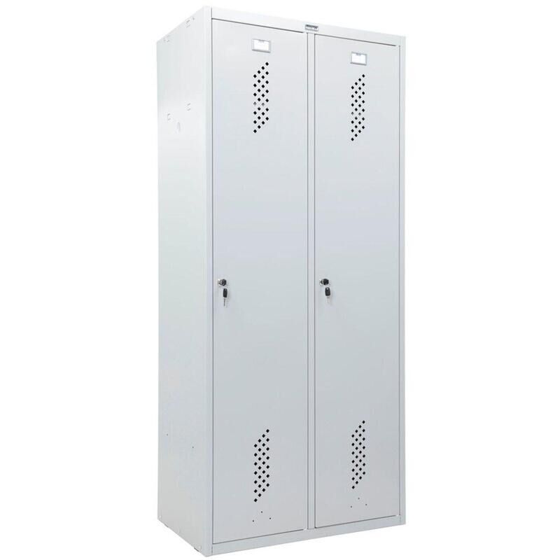Шкаф для одежды металлический Практик Стандарт LS-21 (серый, 600х500х1830 мм)