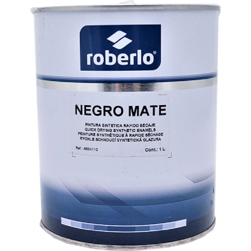 Краска ROBERLO 1k negro mate черная матовая, 1 л