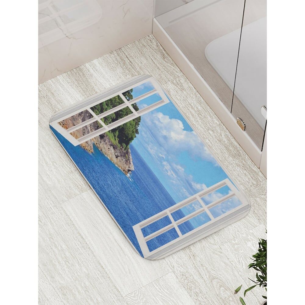 Противоскользящий коврик для ванной, сауны, бассейна JOYARTY Облачное окно