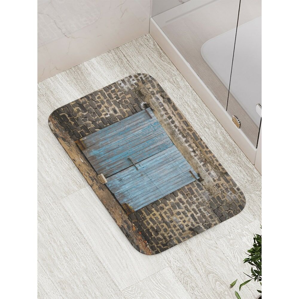 Противоскользящий коврик для ванной, сауны, бассейна JOYARTY Старая деревяная дверь