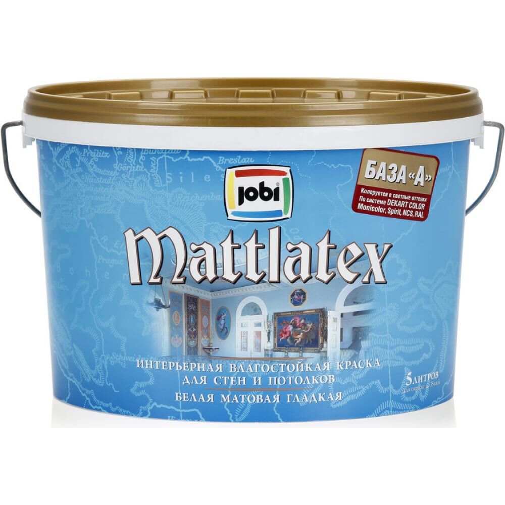 Интерьерная влагостойкая краска JOBI MATTLATEX