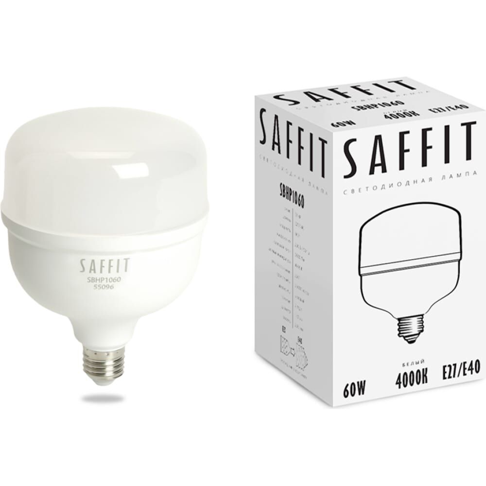 Светодиодная лампа SAFFIT SBHP1060 60W 230V E27-E40 4000K