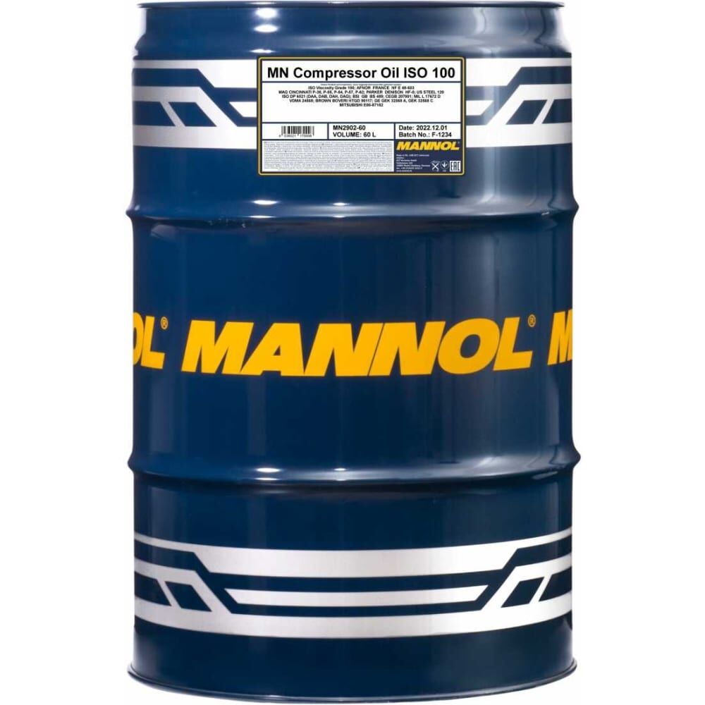 Минеральное масло для воздушных компрессоров MANNOL COMPRESSOR OIL ISO 100