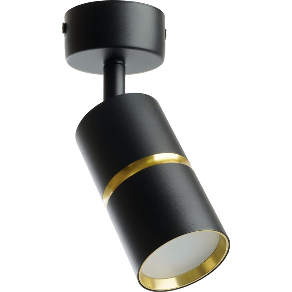 Настенно-потолочный светильник FERON ml1861 zen под лампу gu10, черный, золото