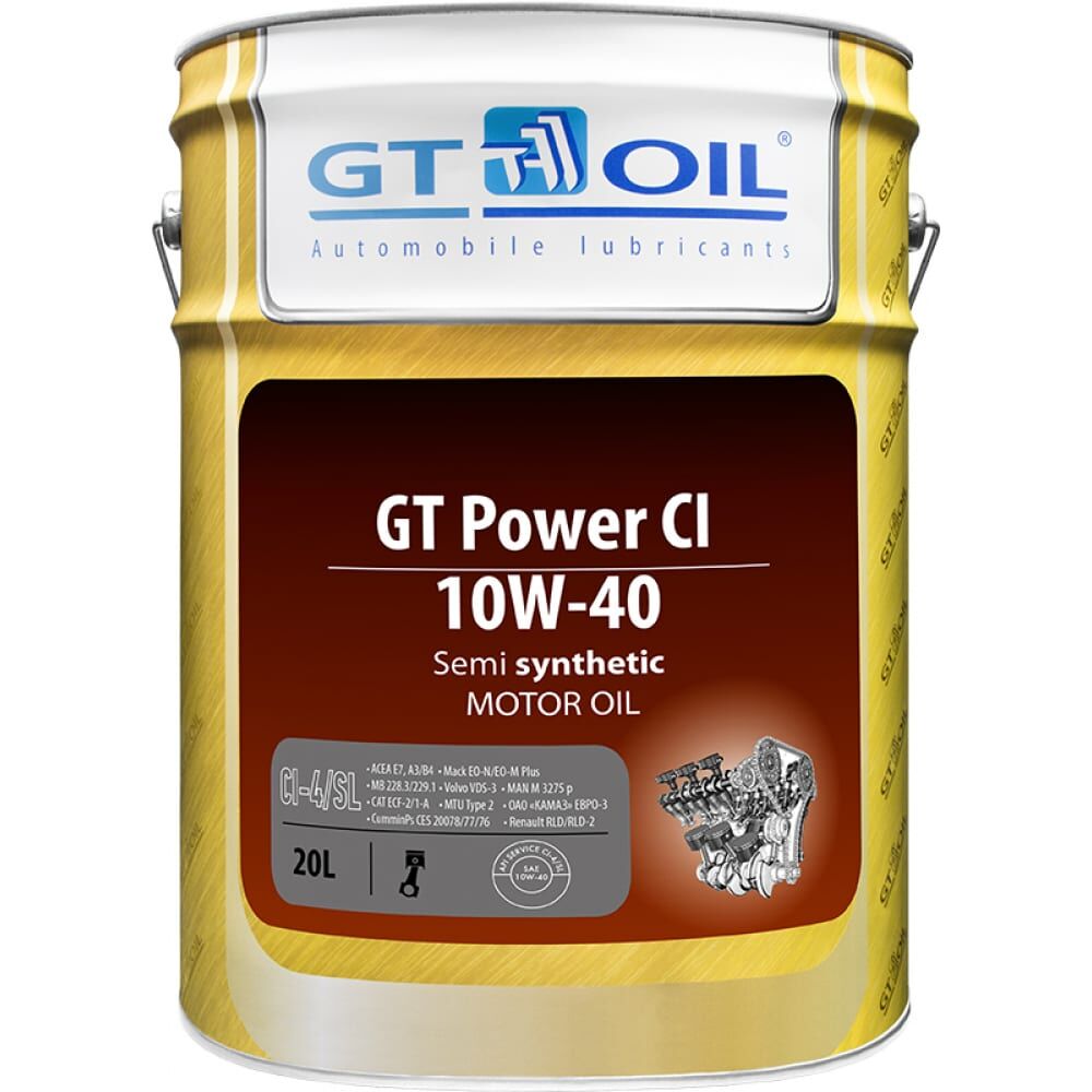 Масло GT OIL Power CI SAE 10W-40 API CI-4/SL