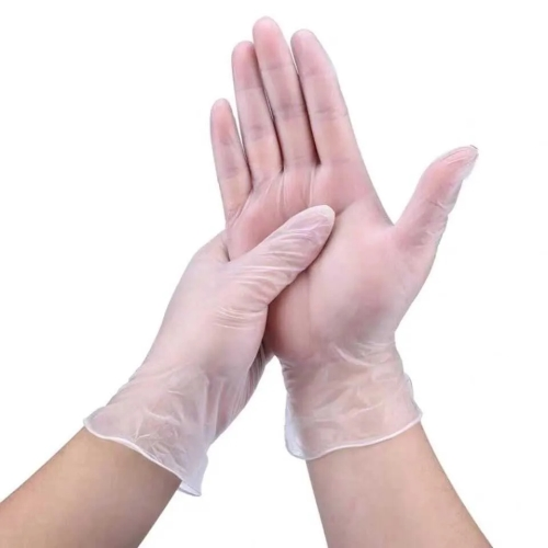 Перчатки смотровые виниловые неопудренные (L), цвет Прозрачный