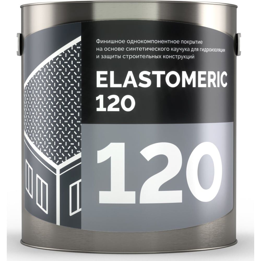 Мастика для кровли Elastomeric Systems 3 кг, серый финиш elastomeric-120
