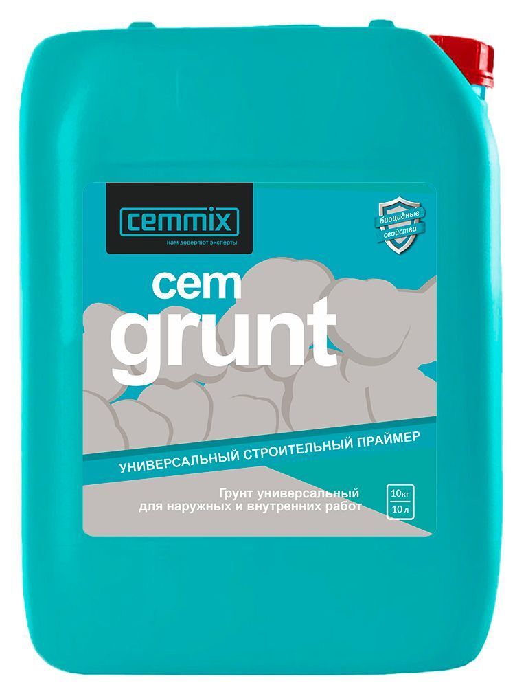 CEMMIX Cemgrunt грунтовка универсальная (10л) / CEMMIX Cemgrunt грунт универсальный для наружных и внутренних работ (10л