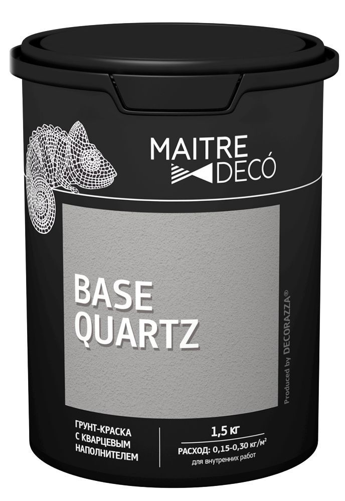 МАСТЕР ДЕКО «Базовый кварц» грунт-краска (1.5кг) / MAITRE DECO «Base Quartz» грунт-краска с кварцевым наполнителем (1.5к