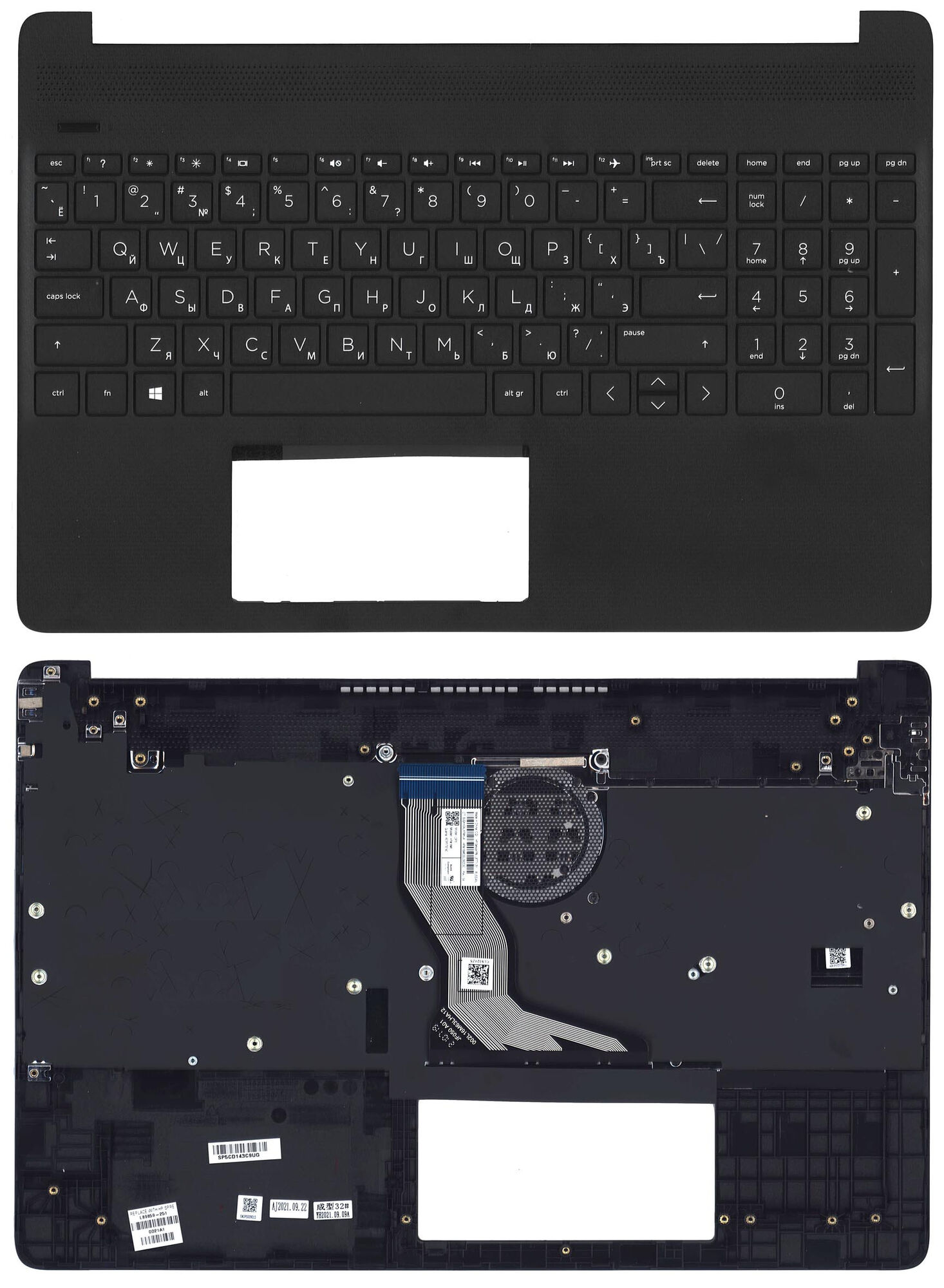Клавиатура для HP 15-EF 15-DY черный TopCase p/n: