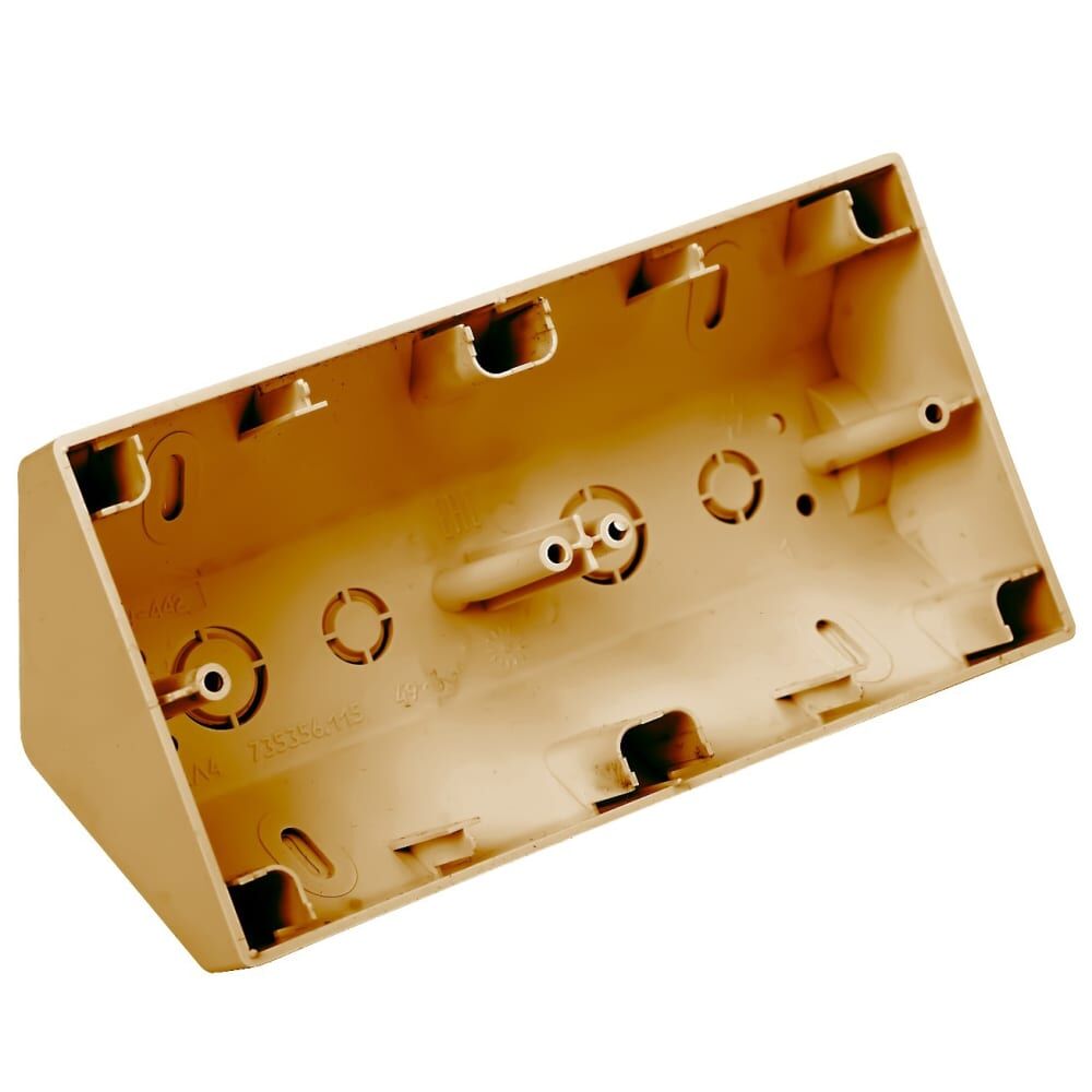Двухместная угловая коробка для установки выключателей и розеток BYLECTRICA СТИЛЬ